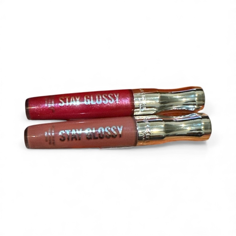 Rimmel London Stay Glossy Lip Gloss Duo - Sparkling Red and Soft Nude - Picture 2 of 9